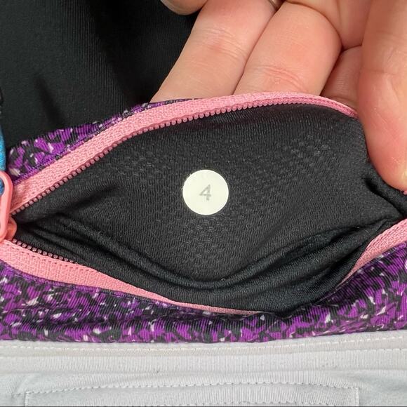 Lululemon Pace Rival Running Crop 22” Leggings Tender Violet Purple Black 4 - Picture 9 of 16